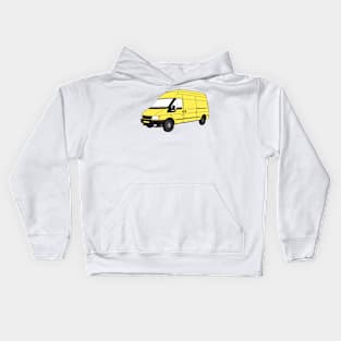 Delivery van illustration Kids Hoodie